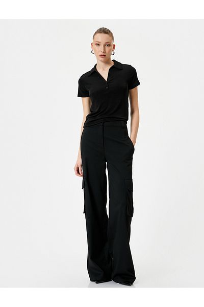 Koton Polo Neck T-Shirt Short Sleeve Buttoned