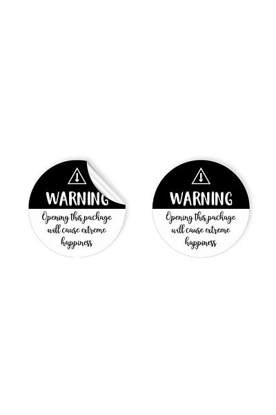 anka design 48 Painted Stickers and Cargo Labels - Warnıng - 01