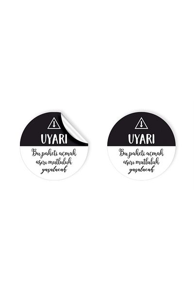 anka design 48 Pieces of Art Stickers and Cargo Labels - 4X4Cm, Warning - 01
