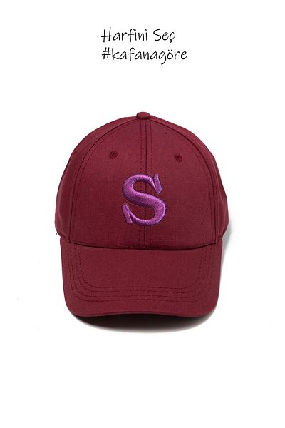 ŞapkaMania Purple Letter S Basic Cap