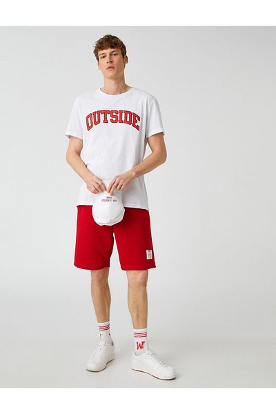 Koton Shorts mit Schnürung und Etikett-Detail an der Taille