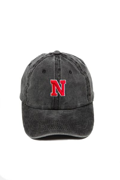 ŞapkaMania N College Letter Washed Baseball Cap