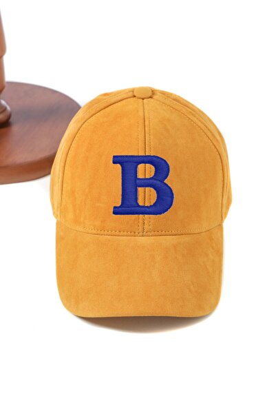 ŞapkaMania Șapcă din piele intoarsa cu litere în relief B