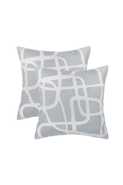 Donetella 2- Pieces Modern 45x45 Throw Pillow Cover - Decorative Covers for Cushions, Filling Not Included
