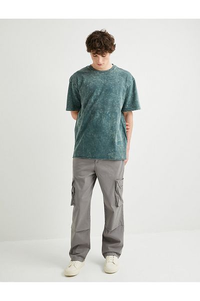 Koton Cargo Pocket Trousers Buttoned Comfortable Cut Zipper Detailed