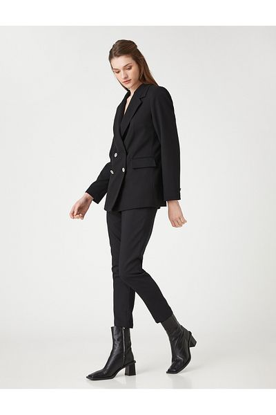 Koton Slim-Fit-Hose aus Zigarettenstoff mit geradem Bein aus Baumwolle