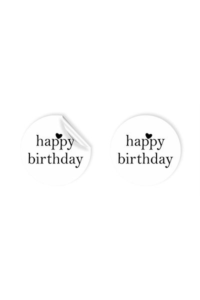anka design Happy Birthday - 48 Pieces of Art Stickers Packaging and Shipping Labels (4X4Cm)