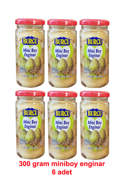 BURCU mini enginar konservesi 300 gramlık 6 adet