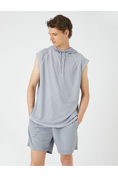 Koton Sports Tank Top με κουκούλα με λεπτομέρεια ραφής Αμάνικο