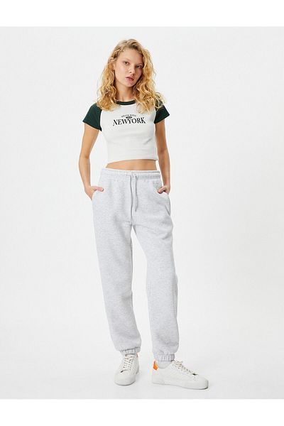 Koton Cotton Comfortable Jogger Sweatpants - with Tie Waist and Pockets