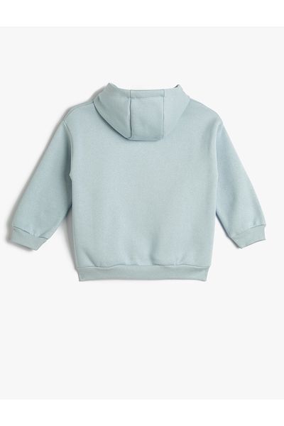 Koton Kapuzen-Sweatshirt mit Print-Detail, langen Ärmeln und Band
