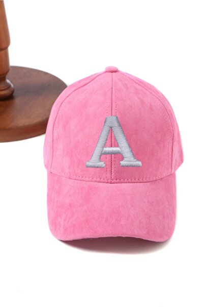 ŞapkaMania Șapcă albă din piele intoarsa cu litera A