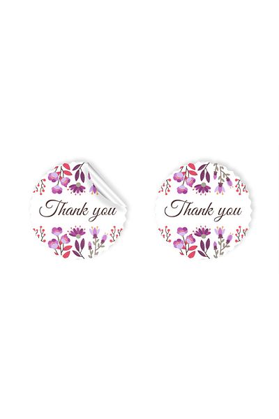 anka design 48 Pieces of Art Stickers - Packaging and Shipping Labels (4X4Cm) - Thank You - 03