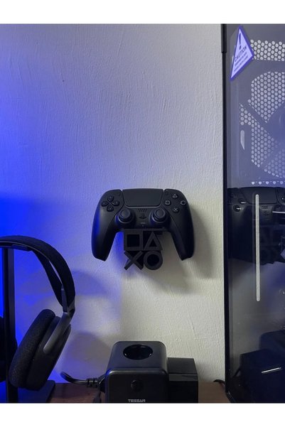 Goplast Premium Özel Tasarım Duvara Monte veya  masaüstü PS5 Stand, Playstation5 Kol Tutucu Joystick, PS5 Kol Standı