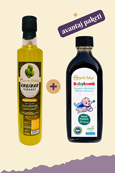 Gurme Bahçe Enginar Sirkesi 500 ml + Organik Besleyici Bebek Şurubu 260gr (An...