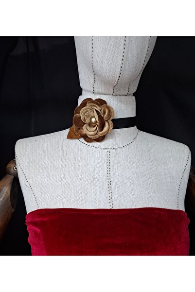 es moda shop Agape kadife gül boyun bağı çokrenkli