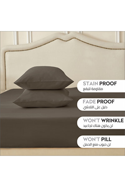 Donetella Fitted Sheet Set – 180x200 cm King Size, 1 Sheet + 2 Pillowcases, 35 cm Deep Pocket