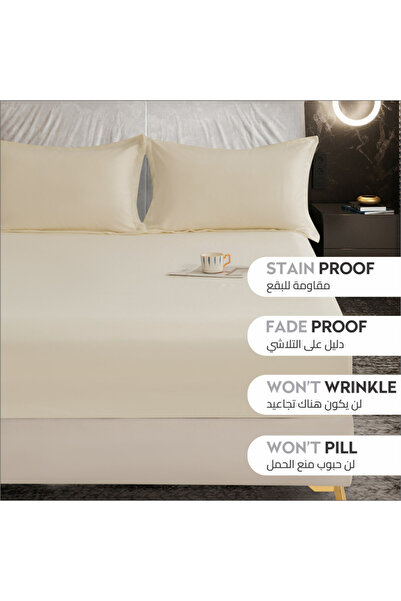 Donetella Fitted Sheet Set – 120x200 cm Twin Size, 1 Sheet + 1 Pillowcase, 30 cm Deep Pocket