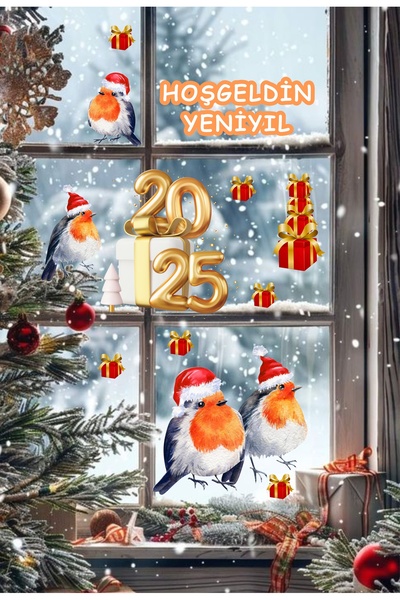 Think And Print Χριστουγεννιάτικο στολίδι με στάμπα πουλιών Πρωτοχρονιάτικα π...