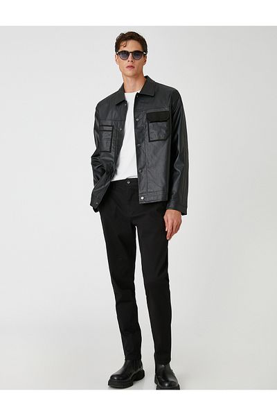 Koton Chino Basic Hose - Geknöpft und mit Taschendetail