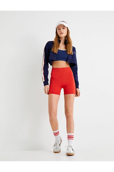 Koton Sport-Leggings im Biker-Stil mit hoher Taille und schmaler Passform