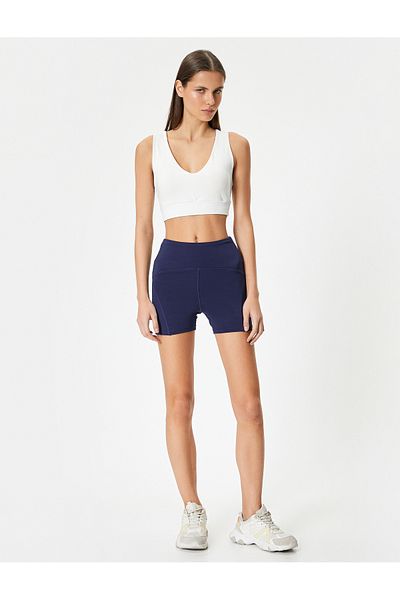Koton Leggings sport pentru motociclist, cu talie înaltă extra mini, slim fit