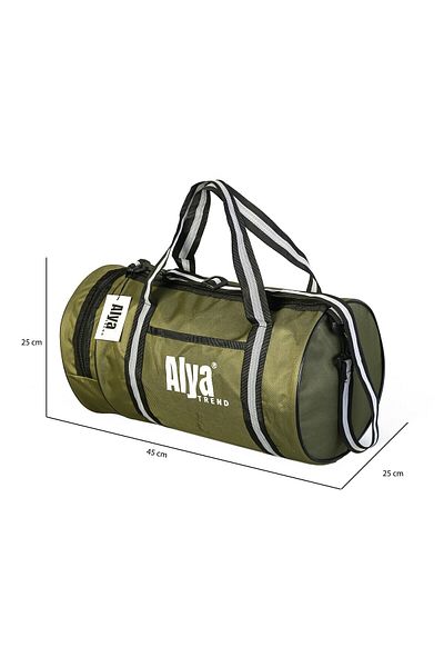 Alya trend Unisex Large Volume Waterproof Long Strap Travel Gym Fitness Khaki Duffle Sports Bag