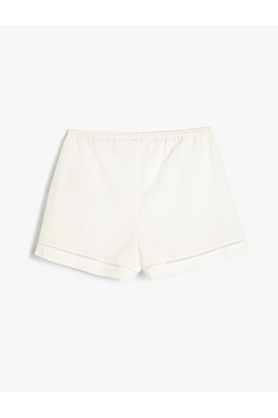 Koton Bequeme Pyjamahose aus Baumwolle mit Stickereien