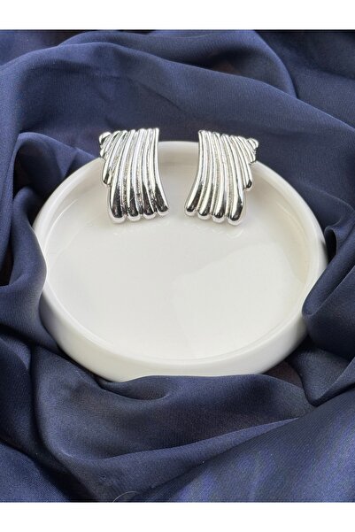 TRENDTAKI tablo çelik küpe beyaz kaplama 0058