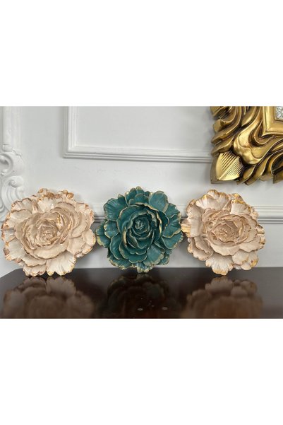 busraconcept Lotus Duvar dekor 3lü , duvar çiçek dekor 3lü set 21cm