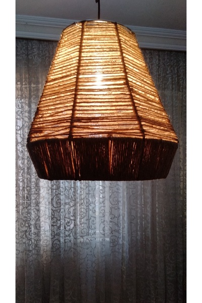 Ylc Tasarım EL EMEĞİ KENDİR İPİNDEN AVİZE