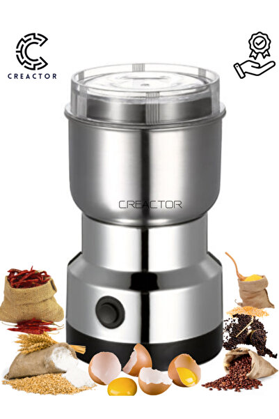 CREACTOR Elektrikli Paslanmaz Çelik Kahve Baharat Pirinç Öğütücü 001