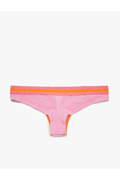 Koton Low Waist Striped Brazilian Panties