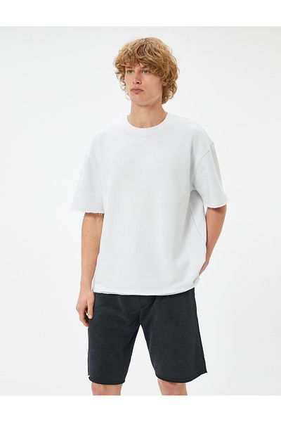 Koton Oversize σορτς βερμούδα πλυμένο με κορδόνια τσέπη στη μέση