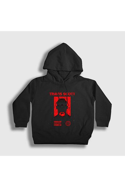 Presmono Унисекс детски черен суитшърт с качулка Space Astroworld Travis Scott 43283tt