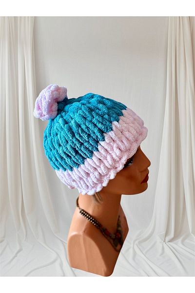 Zuviel Deco Handmade Puffy Pompom Knitted Handmade - Polar Beanie