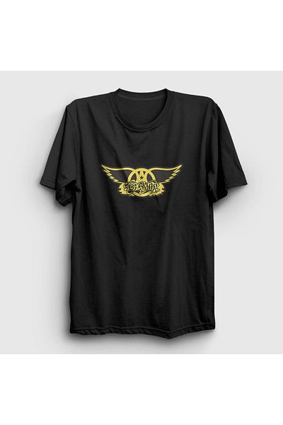 Presmono Μπλουζάκι Unisex Μαύρο Κίτρινο Aerosmith 7162tt