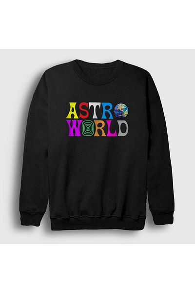 Presmono Унисекс черен суитшърт Astroworld V2 Travis Scott 44178tt