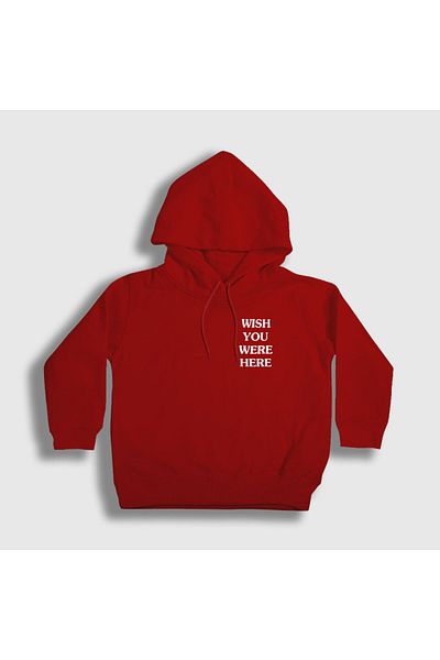 Presmono Унисекс детски суитшърт с качулка Wish Astroworld Travis Scott в червен цвят 43531tt
