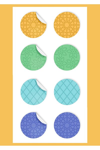 anka design Ottoman Themed Art Sticker (4X4Cm) 48 Pieces