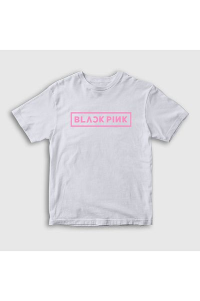 Presmono Unisex Παιδικό Λευκό Λογότυπο Blackpink T-shirt 19740tt