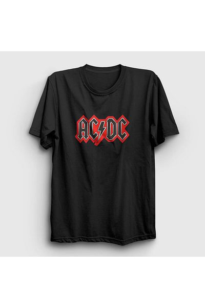 Presmono Μπλουζάκι Unisex Μαύρο Κόκκινο Μαύρο Ac/dc 6551tt