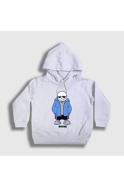 Presmono Hanorac cu glugă unisex pentru copii, alb, albastru, Sans Undertale 32628tt