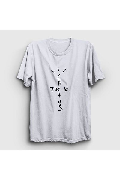Presmono Μπλουζάκι Unisex White Cactus Jack Travis Scott 50974tt