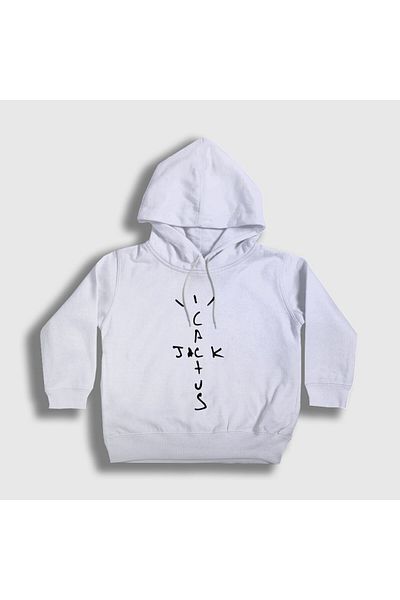 Presmono Unisex Παιδικό Λευκό Φούτερ με κουκούλα Jack Travis Scott 51111tt