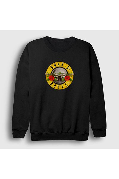 Presmono Унисекс суитшърт с черно лого Guns N' Roses 58491tt