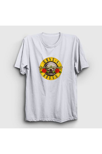 Presmono Μπλουζάκι Unisex White Logo Guns N' Roses 58218tt