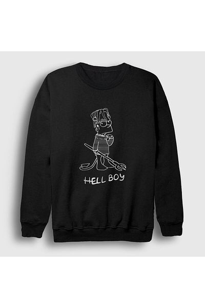 Presmono Унисекс черен суитшърт Hellboy Lil Peep 36952tt