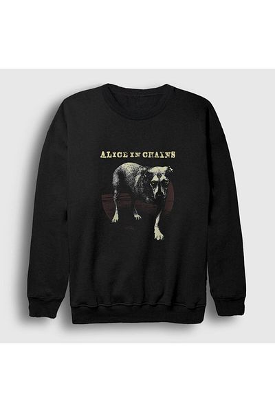 Presmono Унисекс суитшърт с черно куче Alice In Chains 7482tt