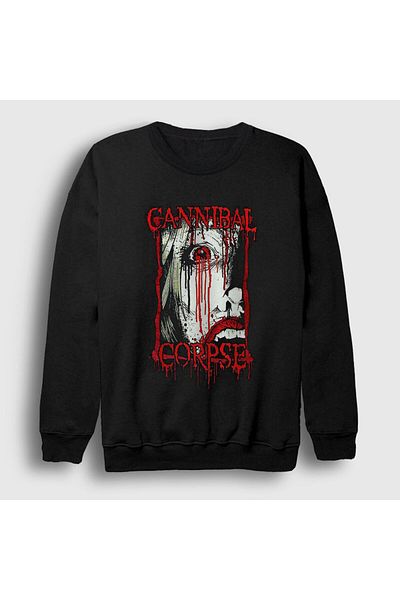 Presmono Унисекс суитшърт Black Tears Cannibal Corpse 33077tt